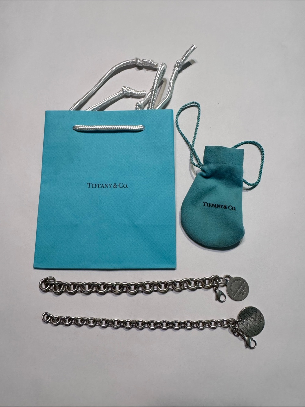 Tiffany & Co. Men’s Silver Link Bracelets Bundle of 2 Y2K
